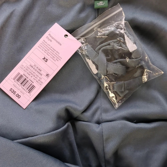 Wild Fable Strapless Tube Jumpsuit, Silver Sequined Dark Blue - Picture 13 of 14